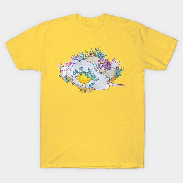 Egg Bed T-Shirt by Rosie Bug Art